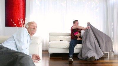 Дедушка все таки не заметил что внук уже дает в рот и страстно ебет пизду внучке